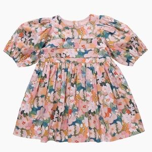 Pink Chicken Girls Evelyn Dress - Watercolor Floral